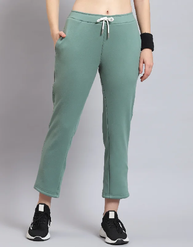 Women's Functional Outfit For Outdoor Activities Modern Fashion Sale Women Green Solid Regular Fit Winter Lower