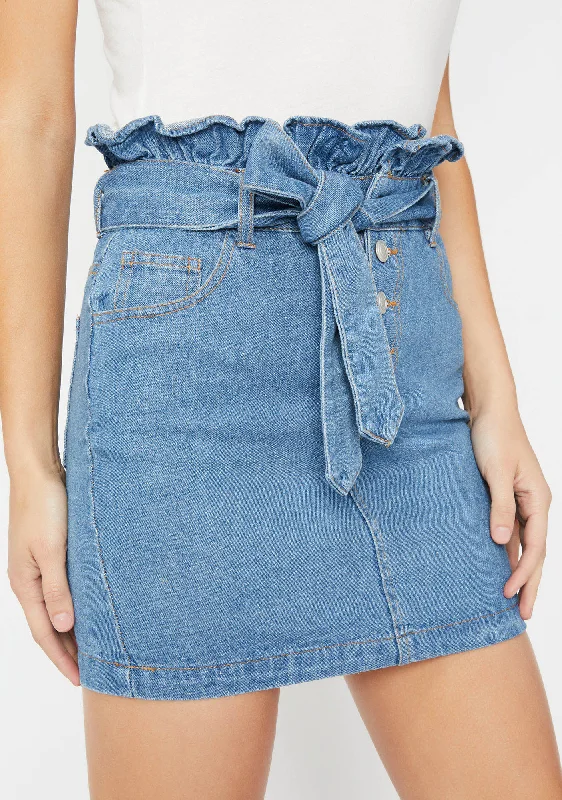 Women's Trendy Casual Outfit Exclusive Discount Guilty Chic Denim Skirt