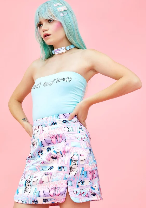 Women's Athletic Apparel Latest Trends Comic Scene Cutie Mini Skirt