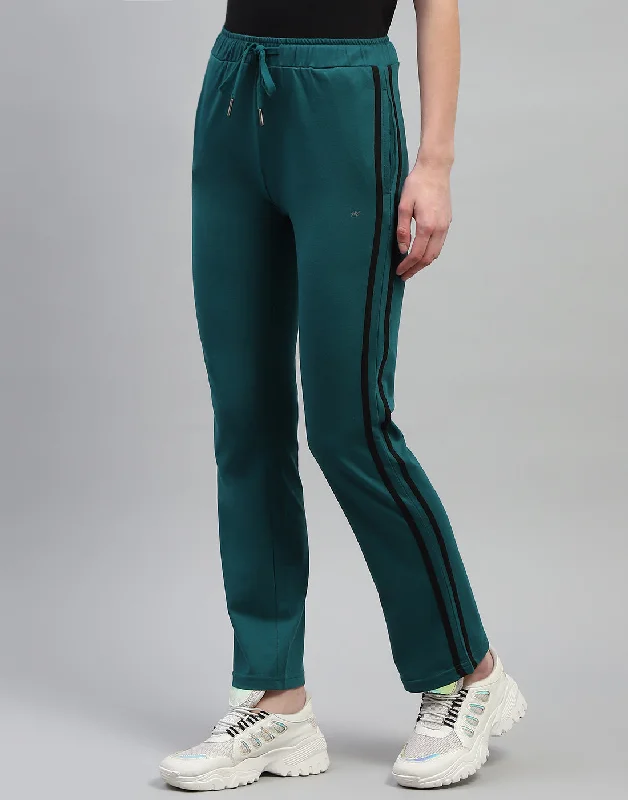 Charming Women's Outfit For Special Occasions Romantic Fashion Discounts Women Green Solid Regular Fit Lower