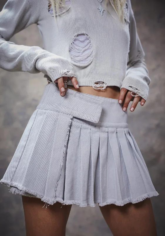 Women's Loungewear Clothes Imeless Style Filter Washed Pleated Mini Skirt