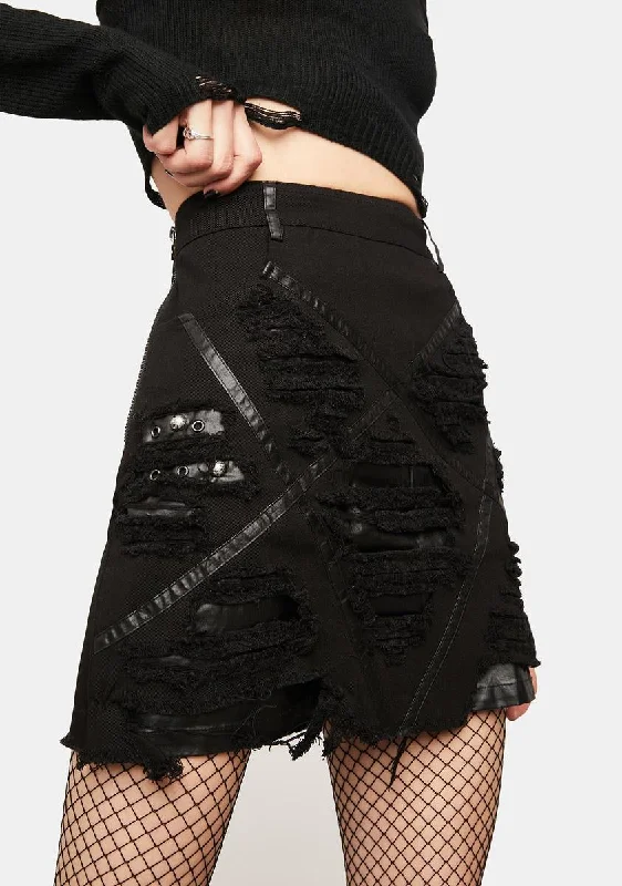 Women's Professional Garments Chic Style, Always In Vogue Gothic Decadent Mini Skirt