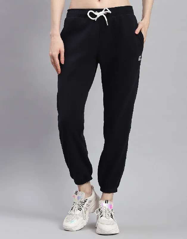 Casual Clothing For Women Unleash Your Style Women Navy Blue Solid Regular Fit Winter Lower