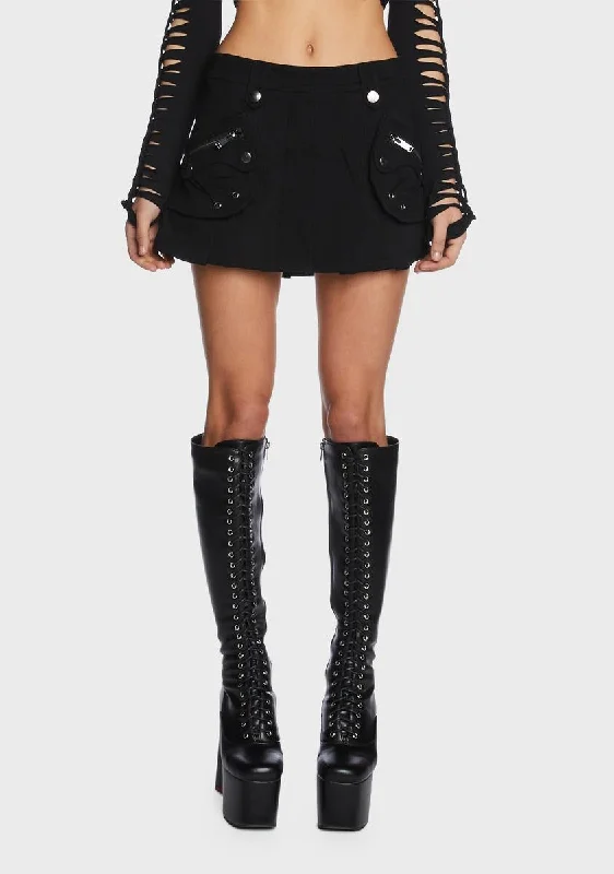 Women's Vintage-Inspired Outfit Unleash Your Fashion Nothing Is Impossible Cargo Skirt