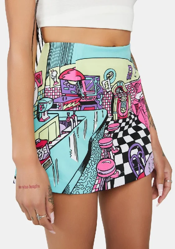 Women's Evening Garments Fashion Forward Femininity Pop's Shoppe Mini Skirt