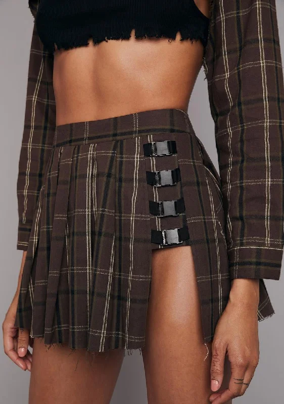 Stylish Women's Garments For Holidays Ride The Style Wave Olive School Sweetheart Pleated Skirt