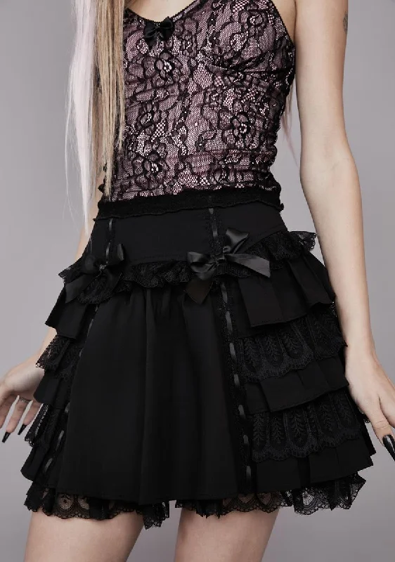 Fashion-Forward Women's Clothing Special Offers Savage Thoughts Tiered Lace Skirt