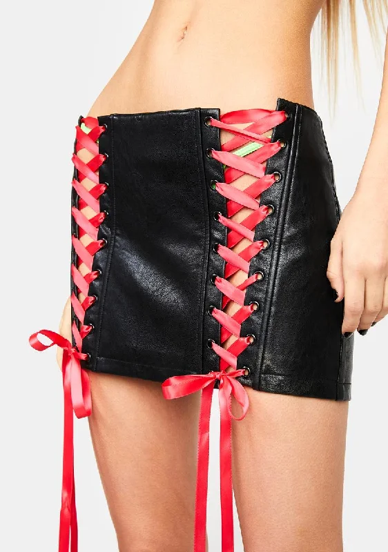 Women's Plus-Size Outfit Hot Brand Discounts Endless Hours Lace-Up Skirt