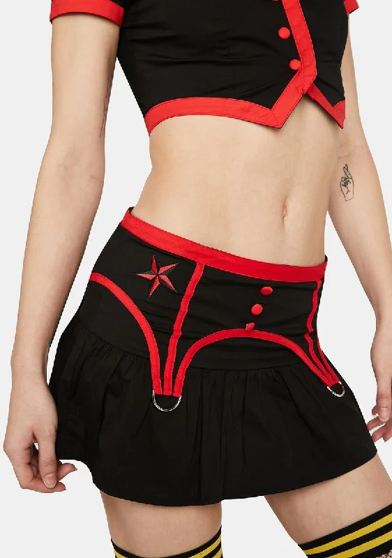 Women's Athletic Apparel Style Redefined Lover's Lane Suspender Skirt