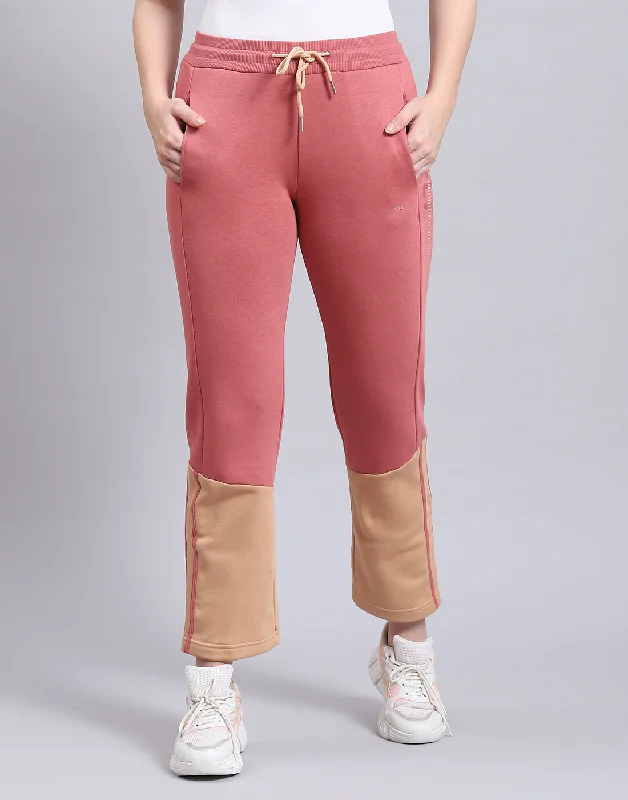 Women's Active Clothing Chic Style, Always In Vogue Women Pink Printed Regular Fit Winter Lower