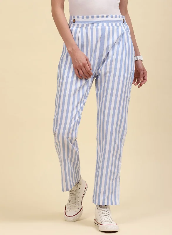 Women's Clothing Budget-Friendly Fashion Women Blue Regular Fit Lower