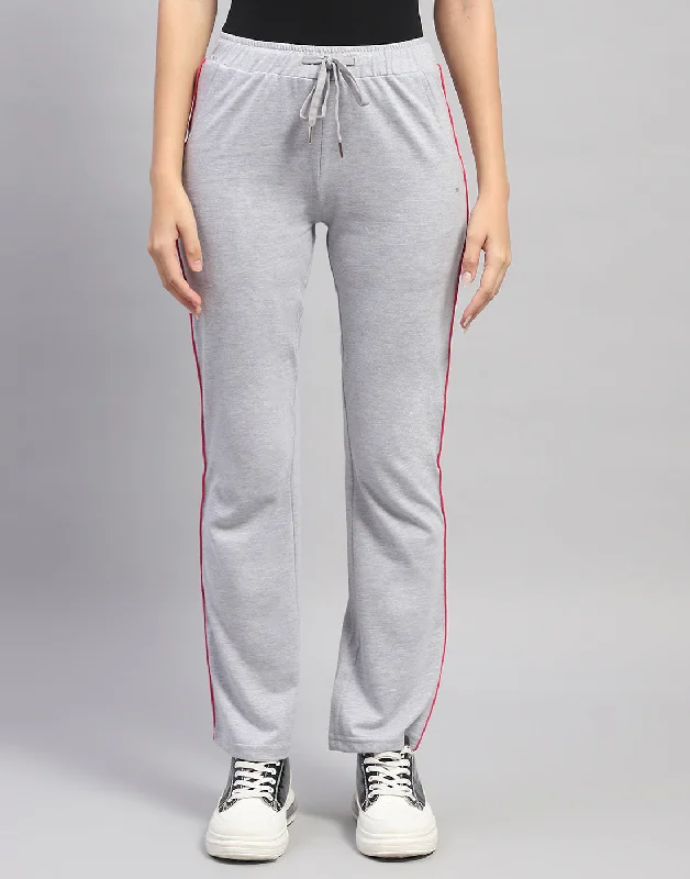 Women's Stylish Vacation Attire Hot Sale Women Grey Melange Solid Regular Fit Lower