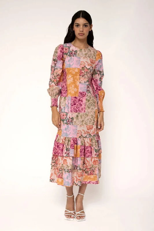 Timeless Women's Clothing Trendy Street Style Rachel Patchwork Maxi Dress