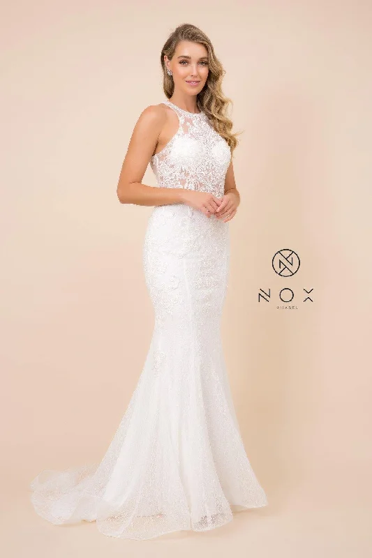 Women's Clothes For Special Occasions High-End Style Discounts Sheer Lace Applique High Neck Wedding Dress Women's Clothes For Special Occasions High-End Style Discounts Sheer Lace Applique High Neck Wedding Dress