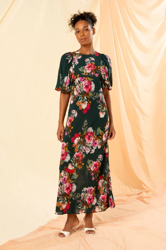 Women's Everyday Garments Luxe Style Discounts Carolina Puff Sleeve Maxi Dress