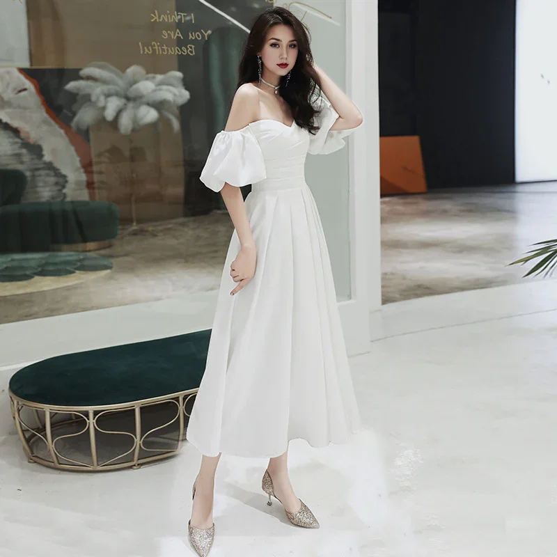Comfortable Garments For Women Fashion Deal Wedding Dress Off Shoulder Elegant Simple Long Formal Wear Dresses Comfortable Garments For Women Fashion Deal Wedding Dress Off Shoulder Elegant Simple Long Formal Wear Dresses