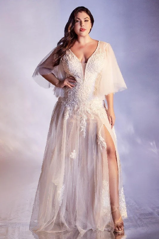 Women's Evening Clothes Contemporary Chic Promotions Cinderella Divine CB070C Long Curve Flowy Bridal Gown Women's Evening Clothes Contemporary Chic Promotions Cinderella Divine CB070C Long Curve Flowy Bridal Gown