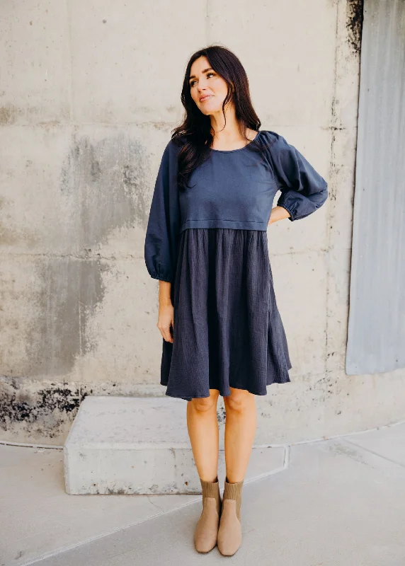 Women's Outdoor Attire New Arrivals Dawn modest midi dress in patriot blue