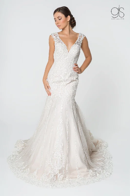 Women's Transitional Outfit Special Offers, Don't Miss Bridal Long Gown Lace Embellished V-Neck Wedding Dress Women's Transitional Outfit Special Offers, Don't Miss Bridal Long Gown Lace Embellished V-Neck Wedding Dress