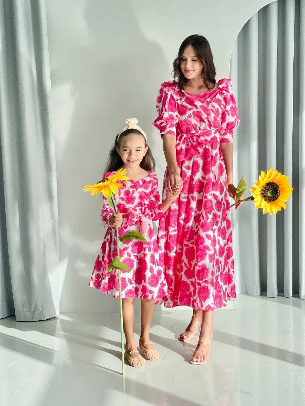 Formal Clothing For Women Clearance Event Mini Flora In Cotton Dress
