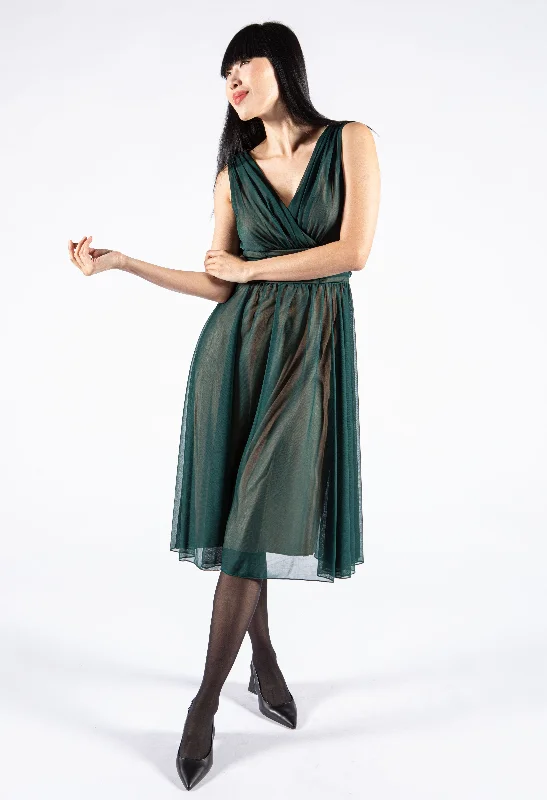 Women's Work Outfit Shop Sales Waisted Mesh Dress