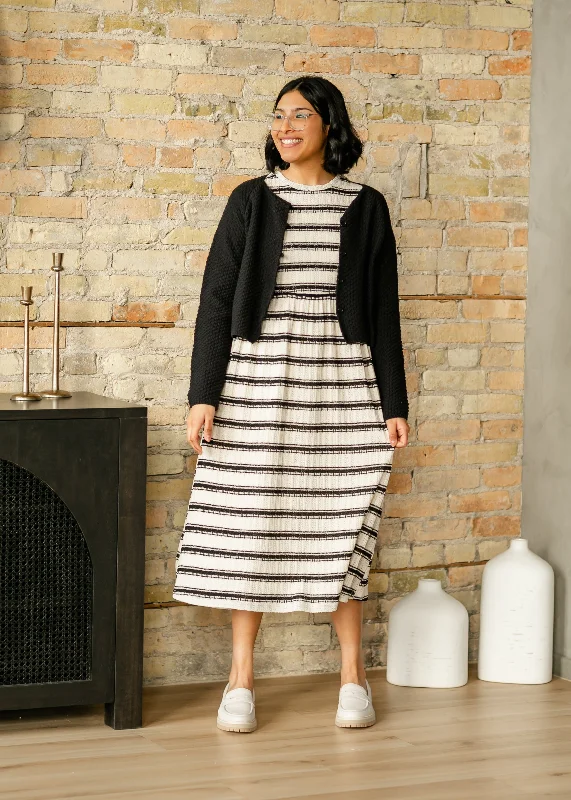 Women's Trendy Clothes Trendy Fashion Sale Striped Knit Crewneck Dress
