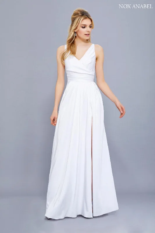 Women's Stylish Vacation Attire Fashion Sale Long Open Back Formal Bridal Gown