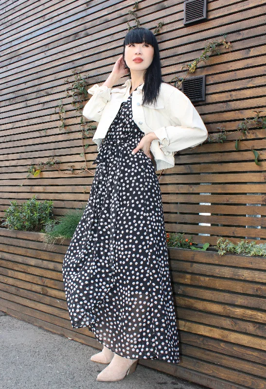 Affordable Trendy Clothes For Women Trendy Pulse Polka Dot V Neck Wrap Dress
