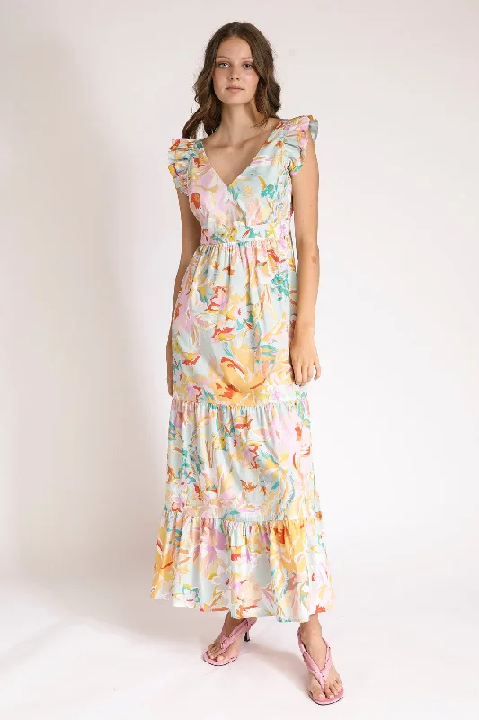 Comfortable Outfit For Women Vintage Style Deals Georgia v-neck maxi dress