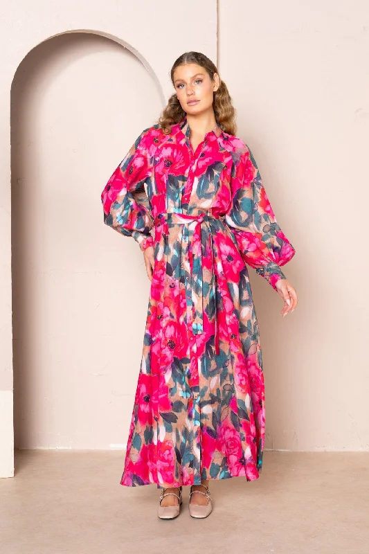 Elegant Women's Evening Garments Holiday Attire Sale Wanda Raglan Maxi Dress