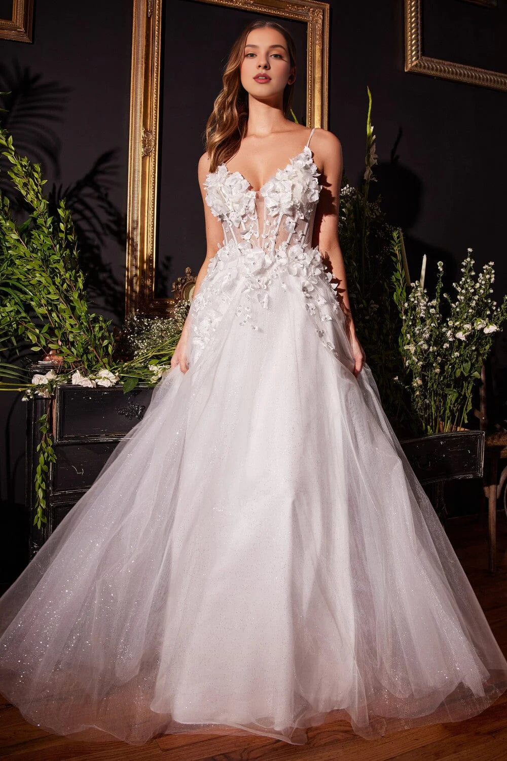 Women's Comfortable Clothes For Weekends Casual Chic Deals 3D floral decal long sleeveless V-neck wedding dress Women's Comfortable Clothes For Weekends Casual Chic Deals 3D floral decal long sleeveless V-neck wedding dress