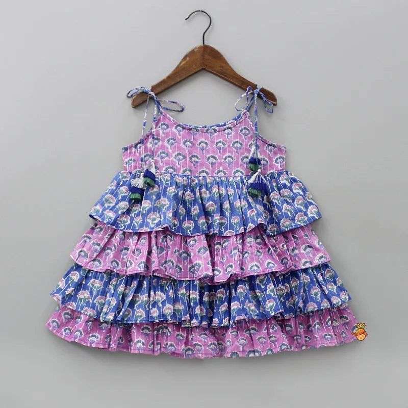 Timeless Women's Apparel Contemporary Casual Deals Layered Tie Up Straps Multicolour Dress Timeless Women's Apparel Contemporary Casual Deals Layered Tie Up Straps Multicolour Dress