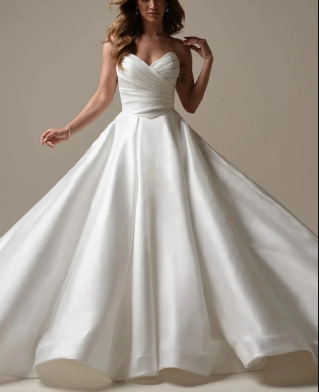 Women's Party Clothes Save Big Wedding Dress A-Line Sleeveless Strapless Sweetheart Neckline Bridal Gown Formal Wear Dress Women's Party Clothes Save Big Wedding Dress A-Line Sleeveless Strapless Sweetheart Neckline Bridal Gown Formal Wear Dress