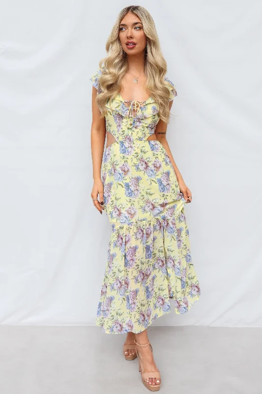Women's Trendy Apparel Shop Sale Items Cornell Maxi Dress - Yellow Floral