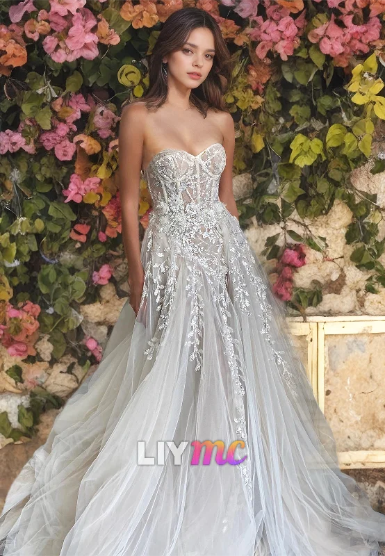 Women's Transitional Garments Big Savings Sweetheart Strapless Appliques Tulle A-Line Beach Wedding Dress Women's Transitional Garments Big Savings Sweetheart Strapless Appliques Tulle A-Line Beach Wedding Dress