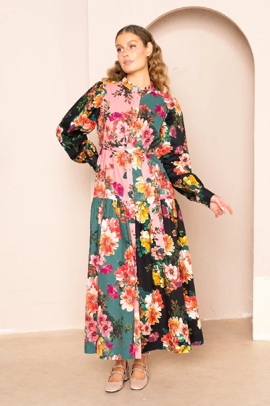 Women's Transitional Attire Polished Style Deals Sherri Tiered Maxi Shirt Dress