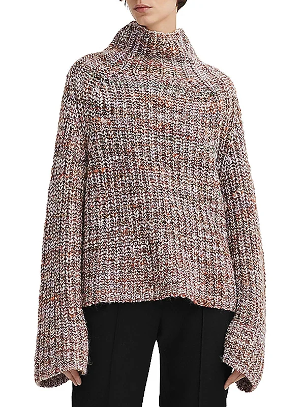 Stylish Women's Apparel Style Redefined Womens Wool Blend Long Sleeve Mock Turtleneck Sweater