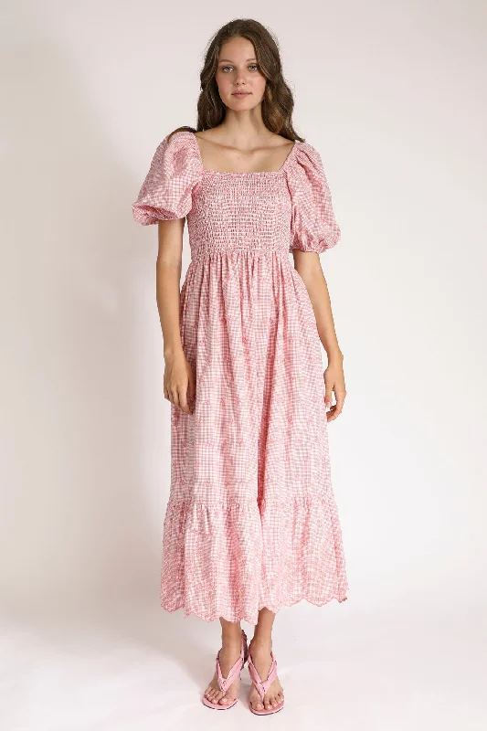 Women's High-Fashion Outfit Premium Style Offers Blair Gingham Maxi Dress