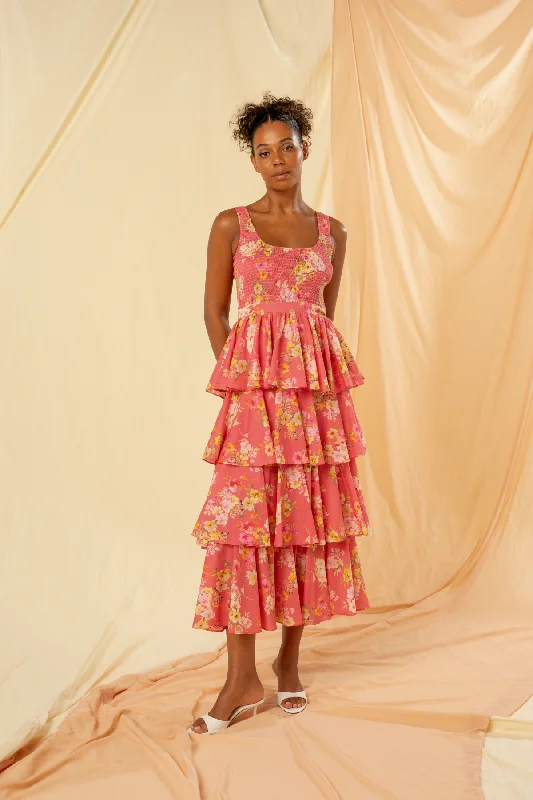 Women's Resort Attire Glamorous Fashion Offers Ellie Sleeveless Tiered Maxi Dress