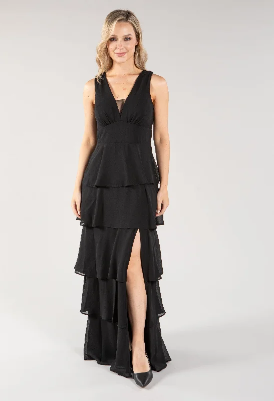 Plus-Size Women's Clothing Crazy Price Slashing Tiered Sleeveless Dress
