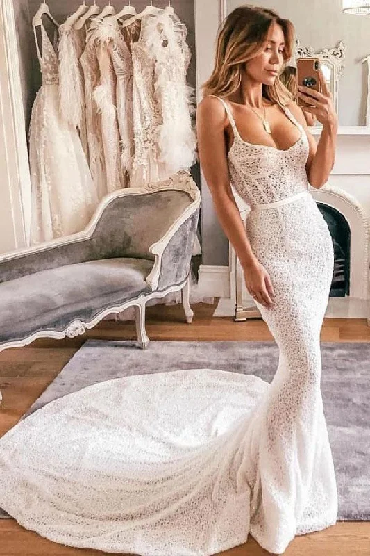 Women's Everyday Garments Stay Ahead In Style Mermaid Spaghetti Straps Lace Sweetheart Wedding Dresses Women's Everyday Garments Stay Ahead In Style Mermaid Spaghetti Straps Lace Sweetheart Wedding Dresses