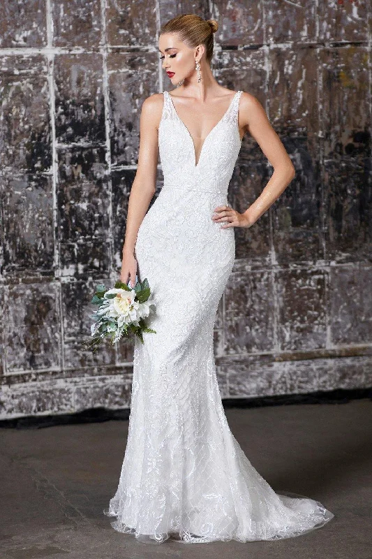 Plus-Size Women's Clothing Flash Sales Cinderella Divine EW202 Long Formal Bridal Wedding Dress
