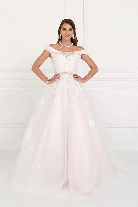 Modern Women's Apparel Romantic Fashion Discounts Mesh Long Wedding Dress with Embroidery Modern Women's Apparel Romantic Fashion Discounts Mesh Long Wedding Dress with Embroidery