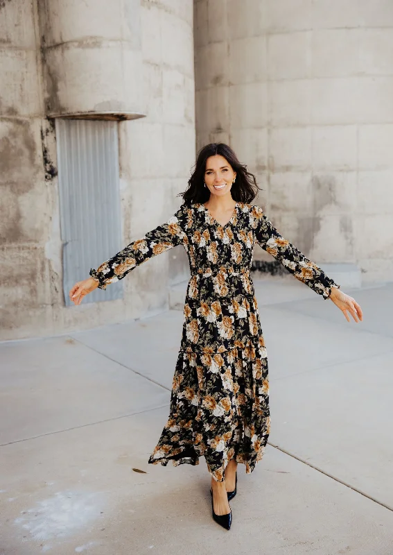 Women's Occasion Wear Clothes Bid Farewell To The Old Season September modest maxi dress in fall frenzy