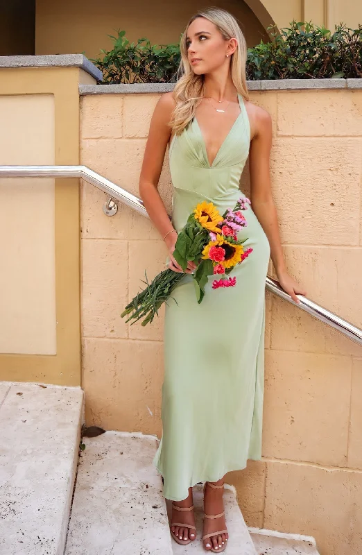 Vintage-Inspired Women's Clothes Trend Leading Collection Bella Formal Gown - Sage