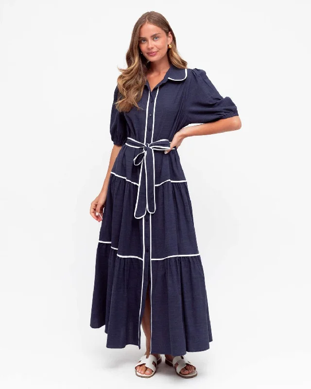Women's Clothes For Outdoor Events Summer Deals Amelia Maxi Dress - Navy
