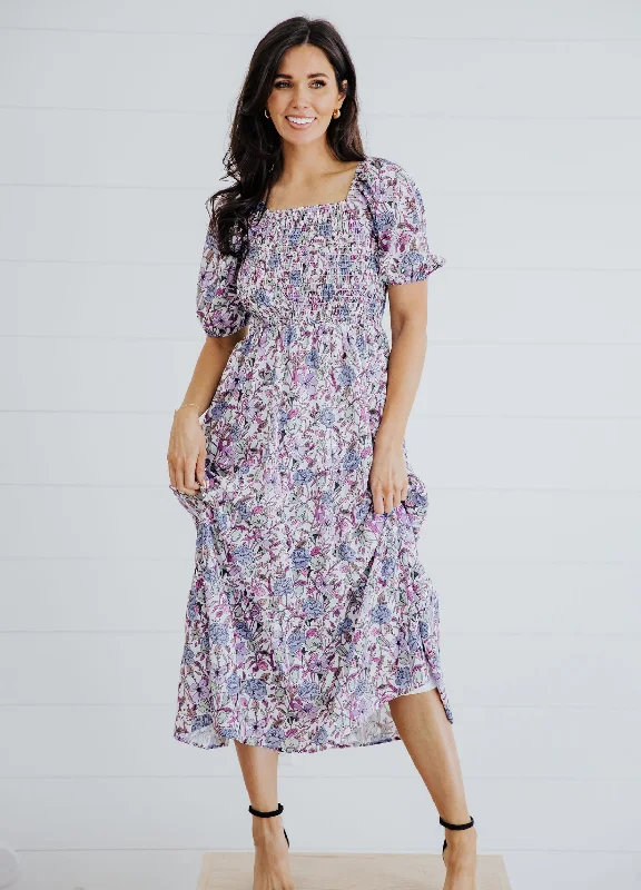 Charming Women's Clothes For Special Events Chic Style, Always In Vogue Indigo modest maxi dress in purple