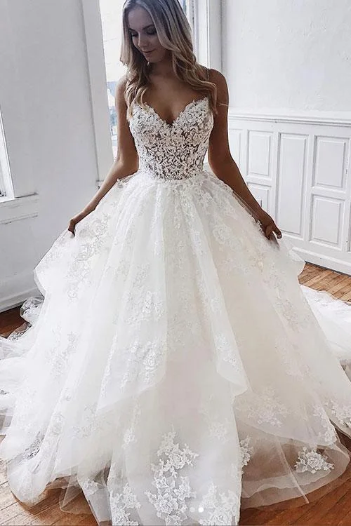 Women's Wedding Apparel Vintage-Inspired Style Offers A Line Off White Sweetheart Spaghetti Straps Tulle Lace Appliques Long Wedding Dress Women's Wedding Apparel Vintage-Inspired Style Offers A Line Off White Sweetheart Spaghetti Straps Tulle Lace Appliques Long Wedding Dress