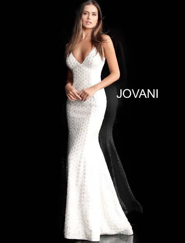 Women's Plus-Size Outfit Huge Markdowns Jovani 63456 Long Formal Wedding Dress