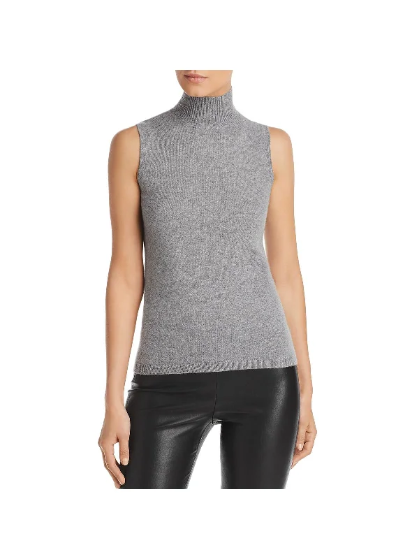 Women's Plus-Size Attire Additional Time-Limited Offers Womens Cashmere Ribbed Trim Tank Top Sweater Women's Plus-Size Attire Additional Time-Limited Offers Womens Cashmere Ribbed Trim Tank Top Sweater
